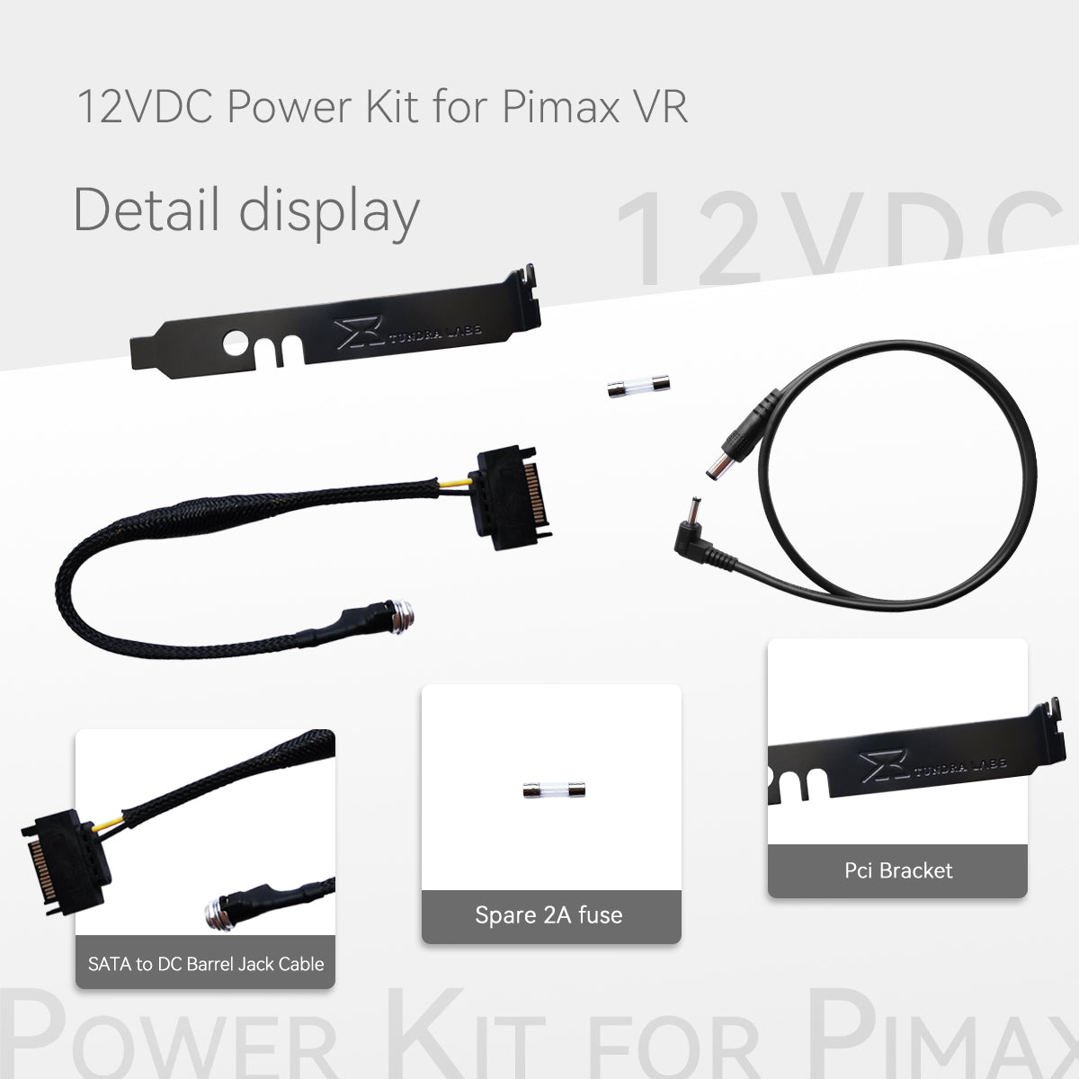 8. 12VDC Power Kit for Head Mounted Displays