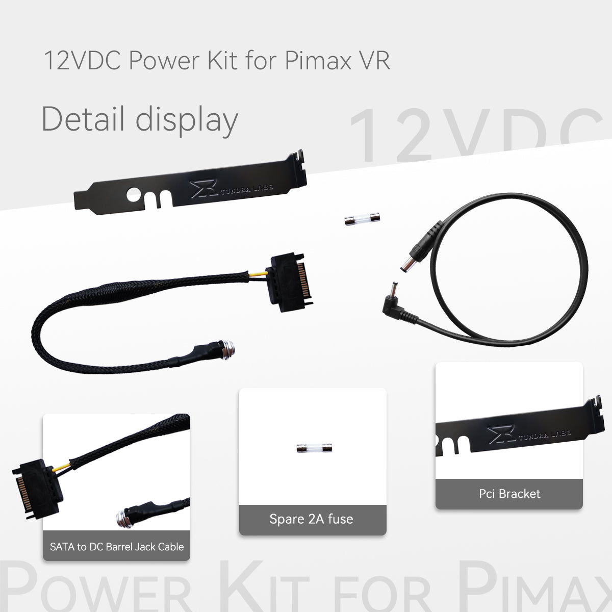 8. 12VDC Power Kit for Head  Mounted Displays